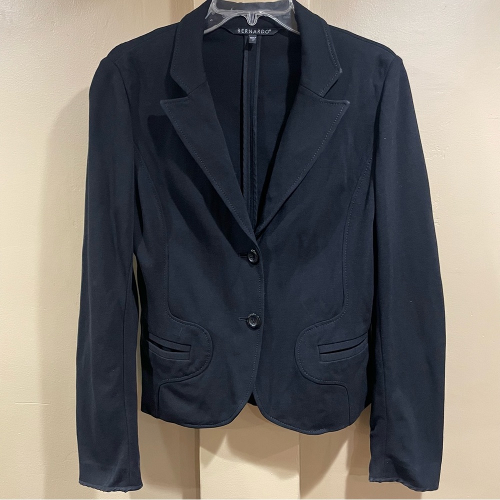 Bernardo Two-Button Black Blazer - image 1